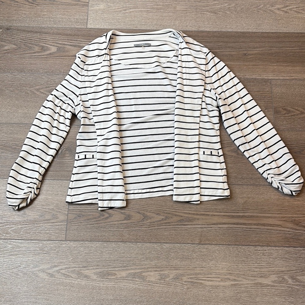 Striped Women's Jacket - Black and White